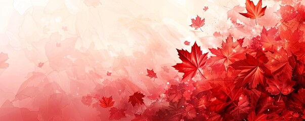 canada day background with maple leafs.art illustration