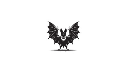 Bat design logo art, bat flying design 