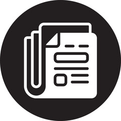 newspaper glyph icon