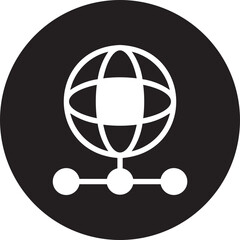 world grid glyph icon