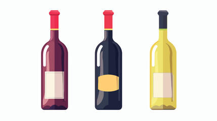 Wine bottle modern simple vector icon 