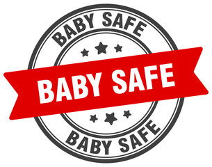 baby safe stamp. baby safe label on transparent background. round sign