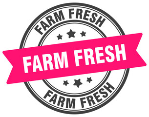 Obraz premium farm fresh stamp. farm fresh label on transparent background. round sign