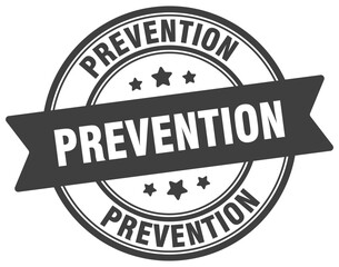 prevention stamp. prevention label on transparent background. round sign