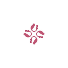 Luxury, elegant, minimal flower vector logo