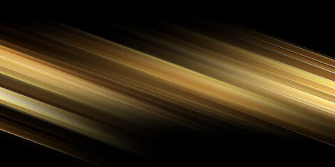 Abstract luxury black background with geometric glowing golden effect lines.