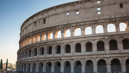 Fototapeta na wymiar captivating sunlit scene of the colosseum in rome upscaled 4