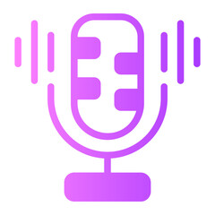 voice recorder gradient icon