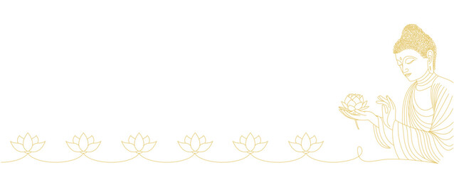 Vector design of buddha and lotus flower 1