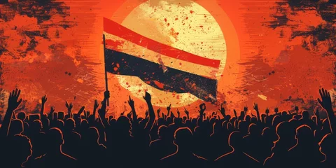 Raamstickers Egypt Revolution Day Background Design. © Sanych