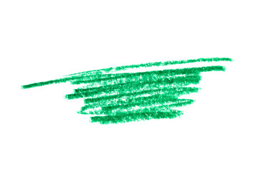 A photo of an green pencil stroke on a white background. This minimalist design can be used for illustrations, logos, brand graphics, and more.