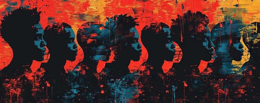 Black Lives Matter. The problem of culture, racism, and the descrImination of slavery. Juneteenth Emancipation Day.art illustration