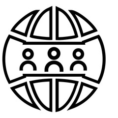 Audience, global, international icon