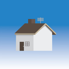 Cool House Flat Design Vector Illustration
