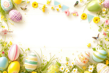 Naklejka na ściany i meble Colorful bright Easter background