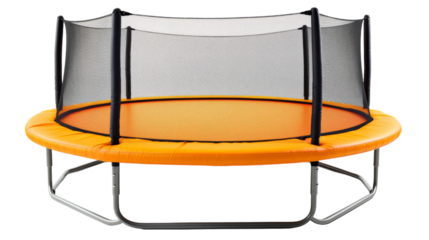 A cascade of trampolines stacked on top of each other in a mesmerizing display of gravity-defying leaps and bounds