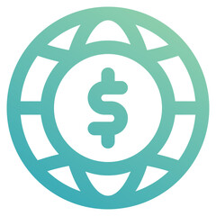 global economy icon for illustration