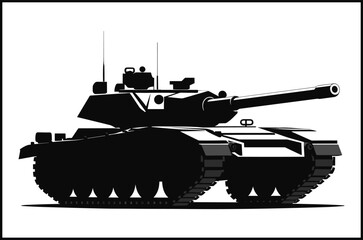 Battle tank Royalty Vector Illustration.Battle tank vector illustration with white background.