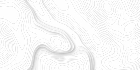 Lines map seamless topographic contour lines vector pattern. Geographic map and topographic contours map background. Vector illustration. White wave paper reliefs.	

