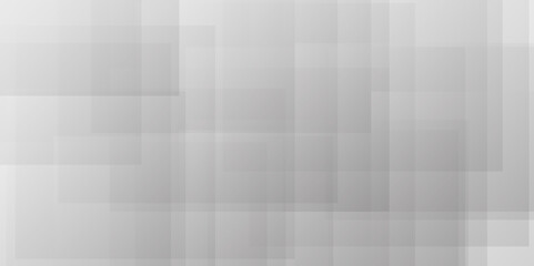 Abstract white and gray background design with layers of textured white transparent material in triangle and squares shapes. White color technology concept geometric line vector background.