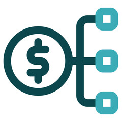 financial plan icon for illustration