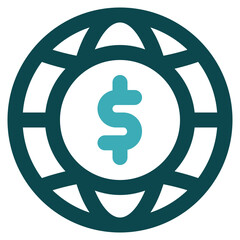 global economy icon for illustration