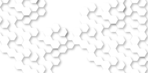 Abstract background with hexagon, modern abstract vector polygonal pattern. Futuristic abstract honeycomb technology white background. Luxury white hexagon pattern.