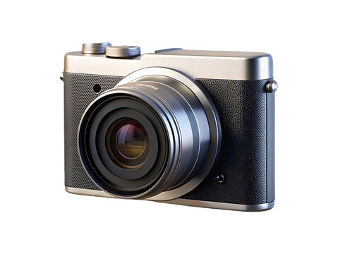 3d camera isolated on transparent background