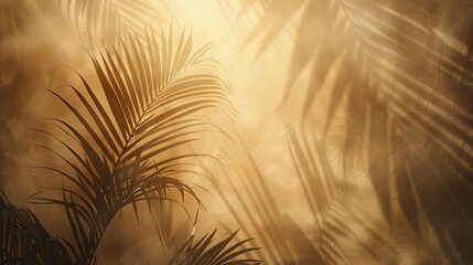 Sunlight Filtering Through Palm Tree Leaves