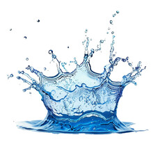 Blue water splash isolate white background. - obrazy, fototapety, plakaty