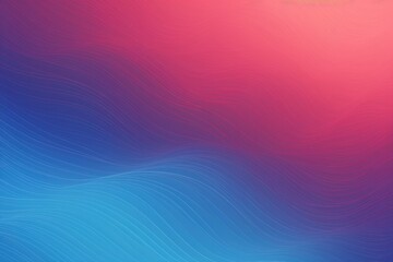 Blue red gradient wave pattern background with noise texture and soft surface gritty halftone art 