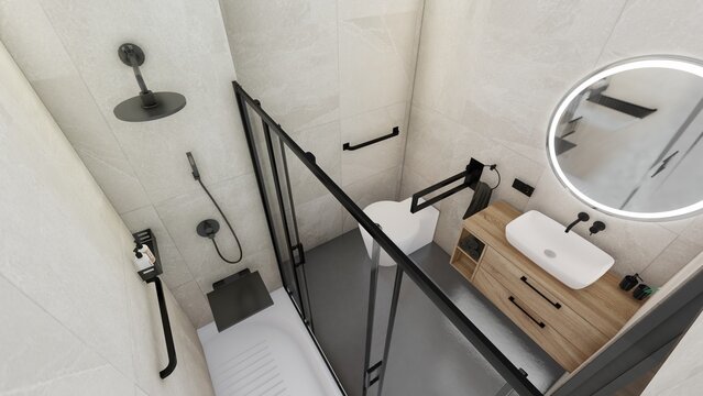 Dise&ntilde;o de cuarto de ba&ntilde;o moderno