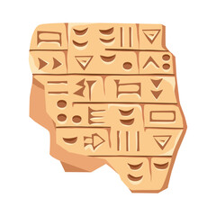 Clay ancient tablet with cuneiform - 773857465