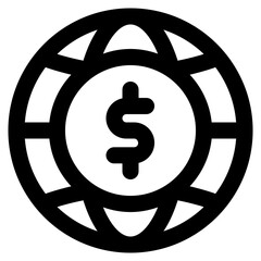 global economy icon for illustration