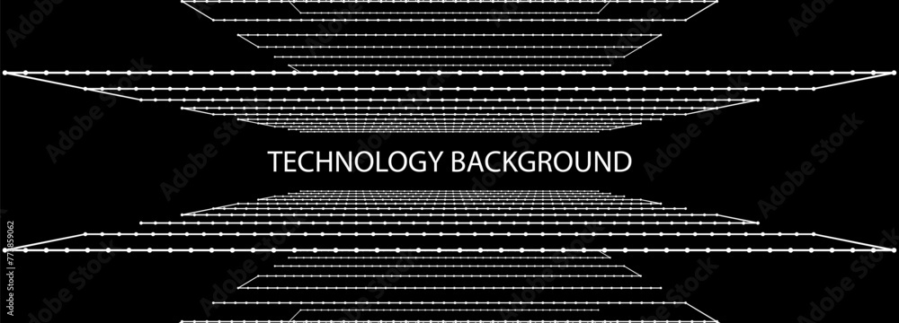 Poster technology background. vector perspective grid. detailed lines forming an abstract background. netwo