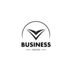 Simple business logo design vector
