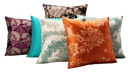 A stack of colorful pillows creating a cozy and inviting display