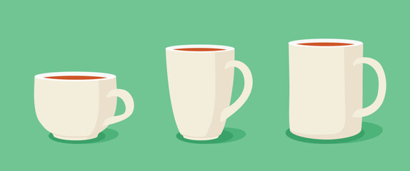 Collection of variuous white coffee, tea mugs - 773859253