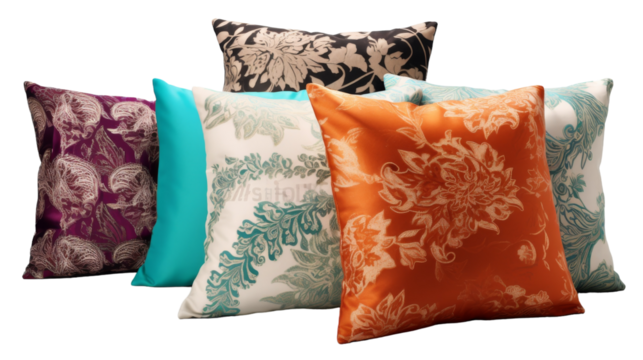 A stack of colorful pillows creating a cozy and inviting display