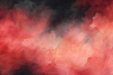 Coral dark watercolor abstract background