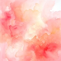 Coral light watercolor abstract background
