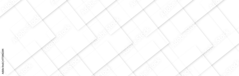 Poster abstract background with layers of textured white transparent material in triangle and squares shape