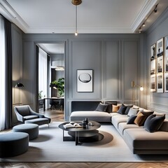 beautiful modern living room design by a architect in a apartment