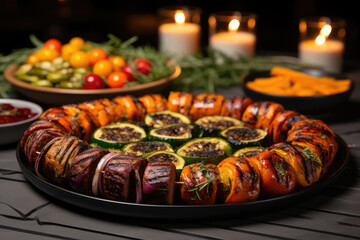 Grilled vegetable rolls, delicious and healthy summer bbq snack
