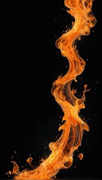 A powerful image featuring fluid, fiery orange smoke rising against a dark background invoking strength and transformation