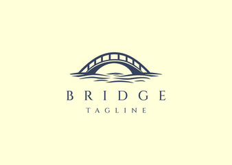 Bridge logo design vector icon illustration template