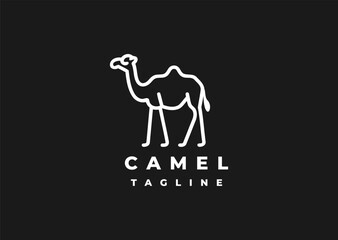 Camel logo design vector icon illustration template