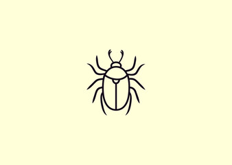 Beetle logo design vector icon illustration