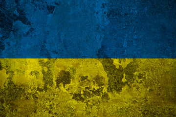 Symbol. Blue and yellow flag of Ukraine. Help Ukraine