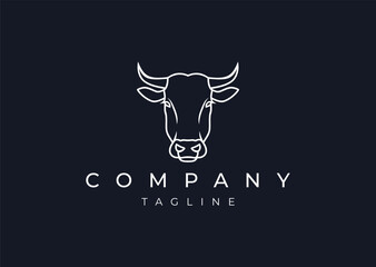 Cow logo design vector icon illustration